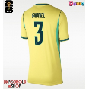 Brasilien Gabriel Magalhaes #3 Hjemmebanetrøje Dame VM 2026 Kort ærmer Brasilien Gabriel Magalhaes #3 Hjemmebanetrøje Dame VM 2026 Kort ærmer